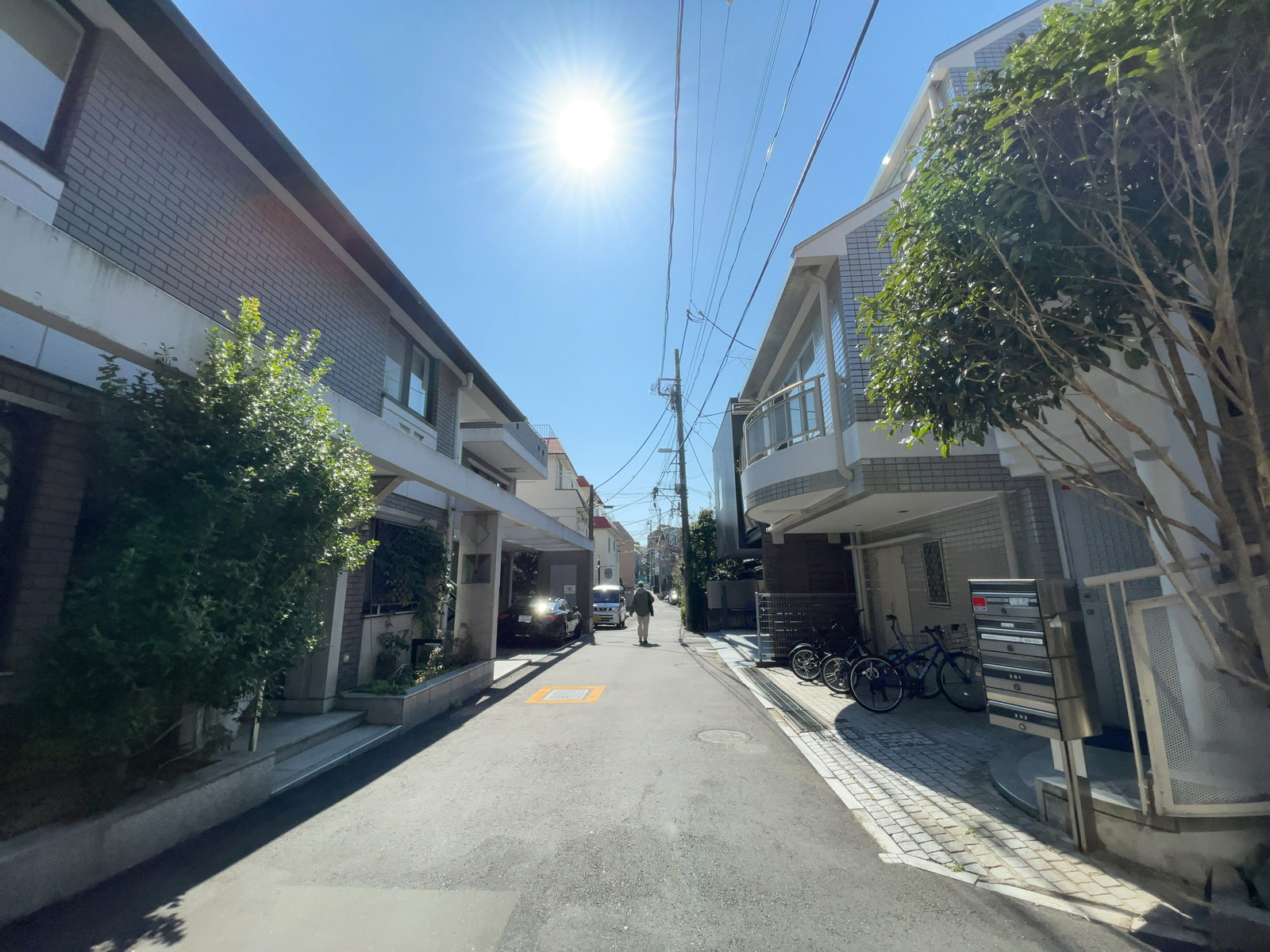 クインテット原宿前面の通り