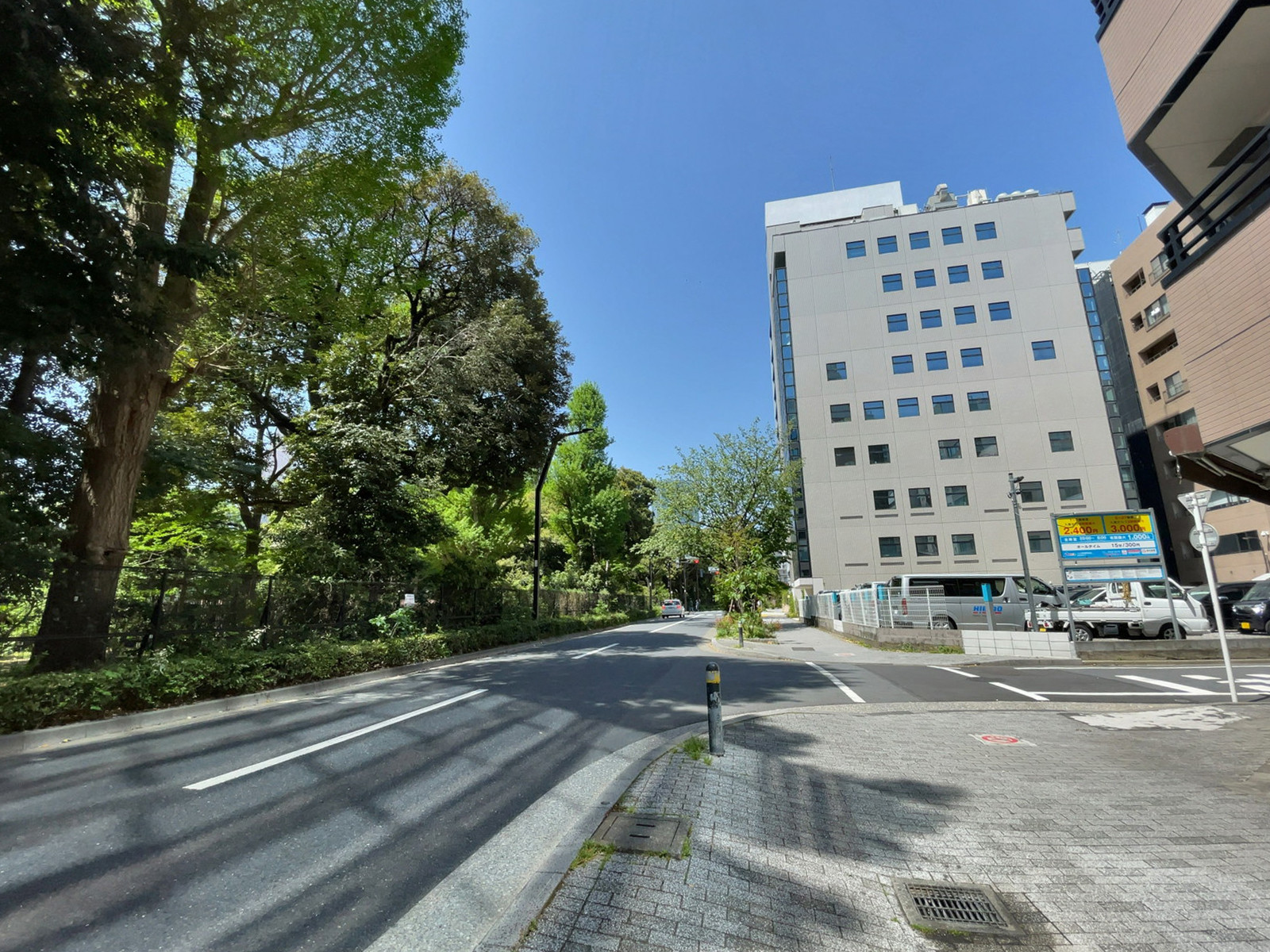 156御苑ビル前面の通り