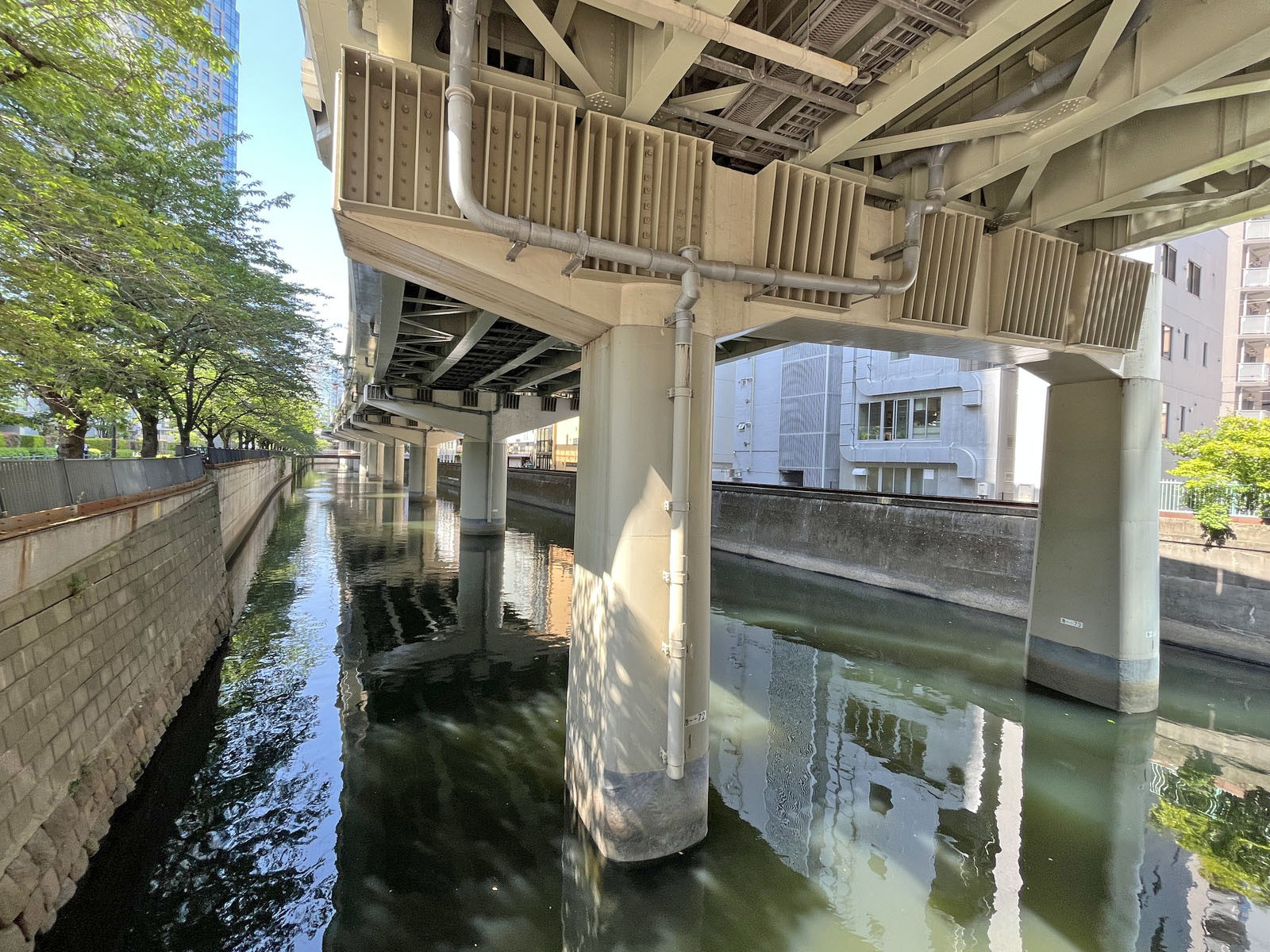 裏手を流れる河川