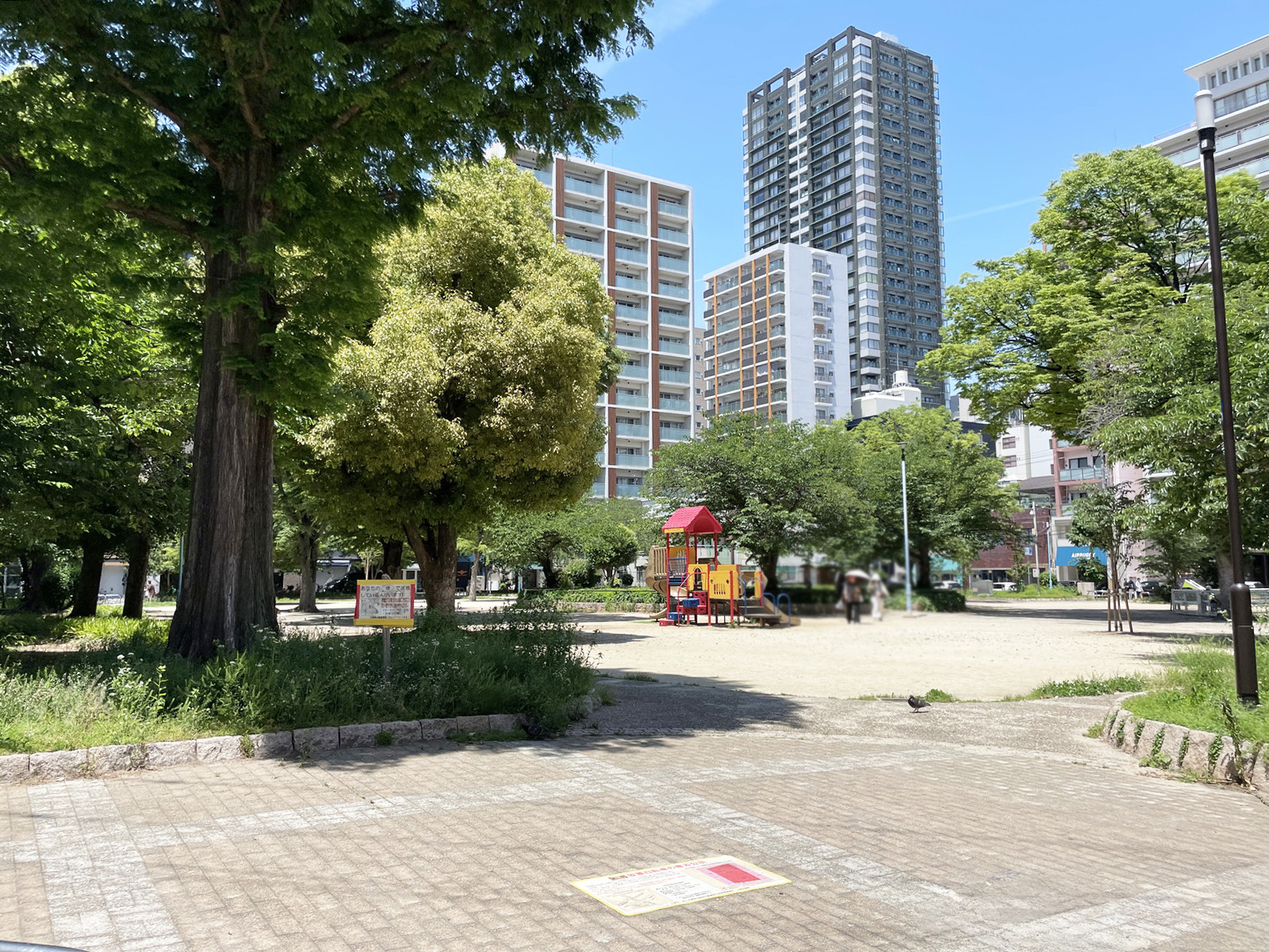 向かいにある堀江公園