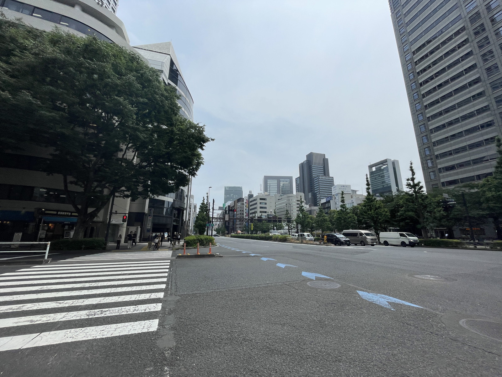 西新宿小出ビル前面の通り