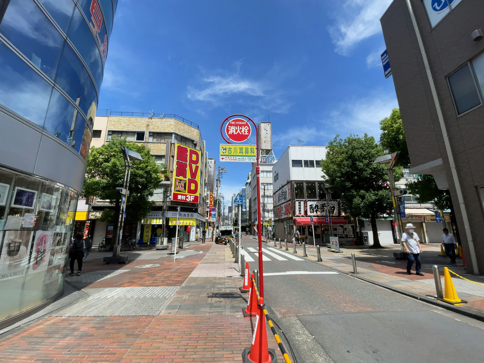白牡丹ビル前面の通り