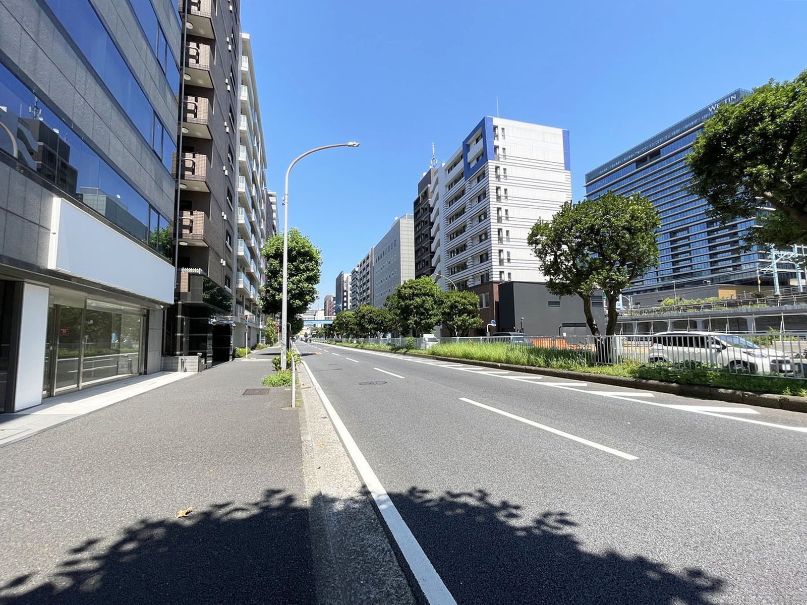 NEXGATE横浜桜木町前面の新横浜通り