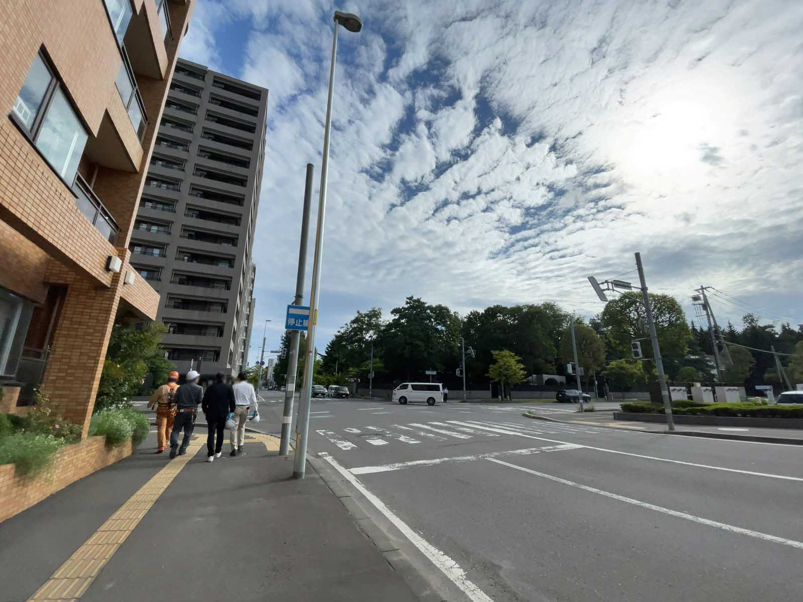 ダイアパレス北三条第二前面の通り