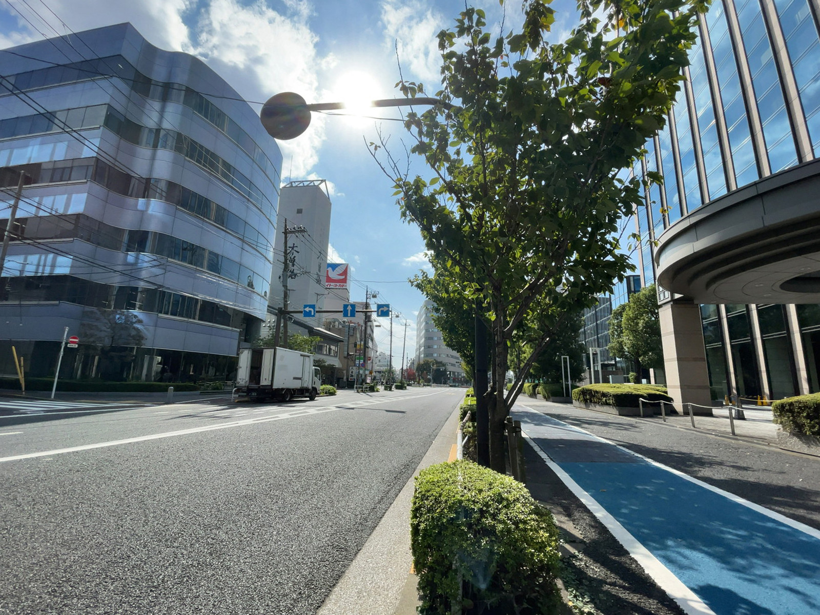 大森ベルポートA館前面の桜新道