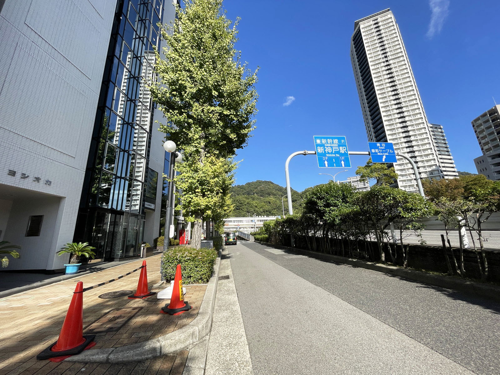ヨシオカビル前面の通り