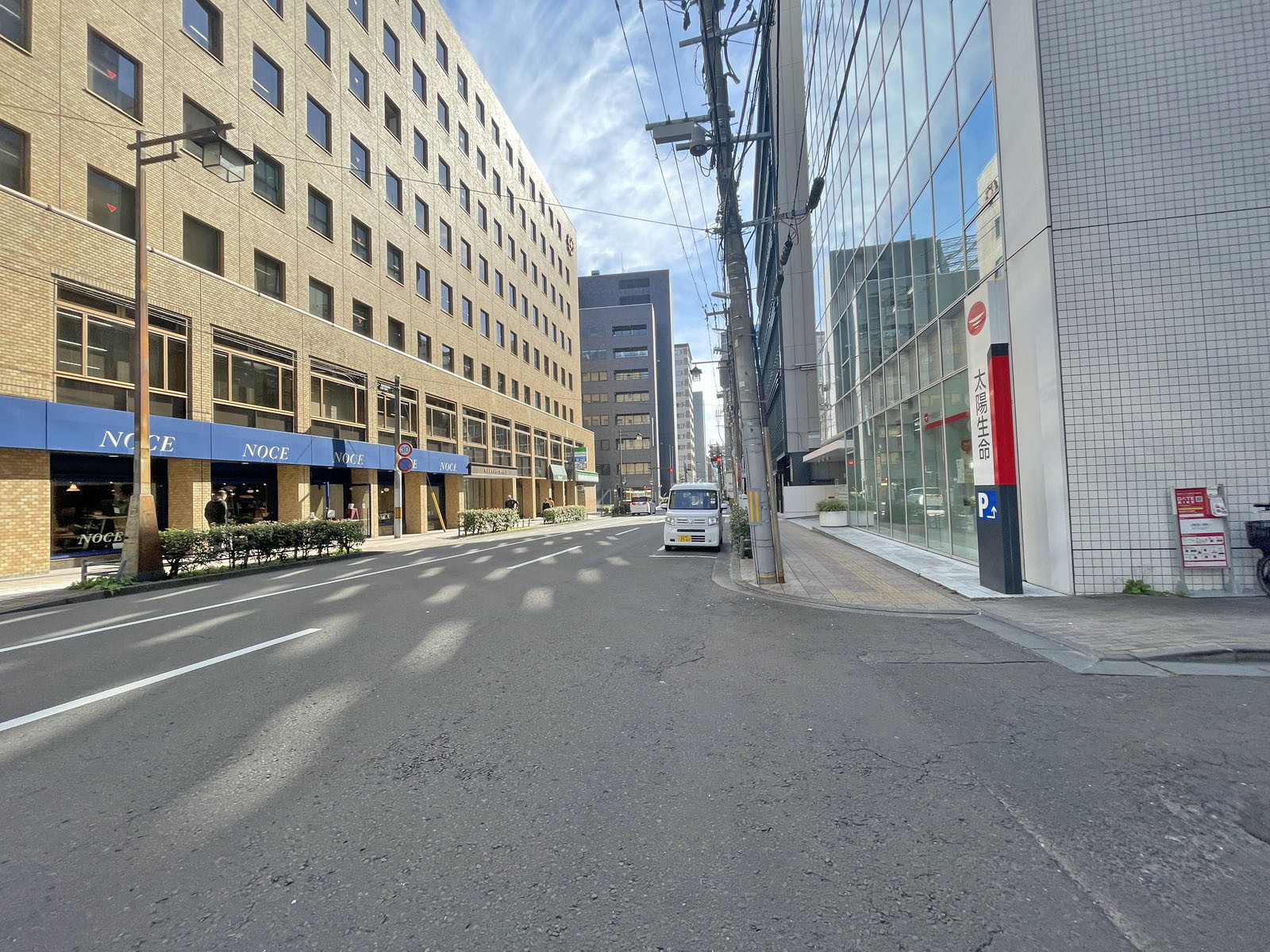 あいおいニッセイ同和損保仙台一番町ビル前の国分町通