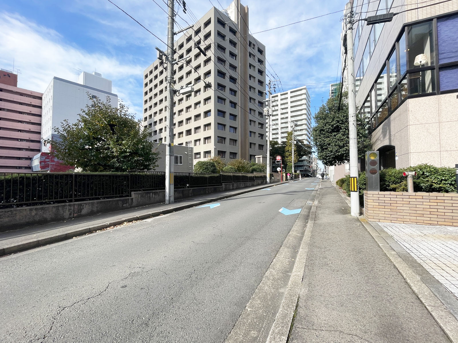 ロイヤーパークビル前面の通り