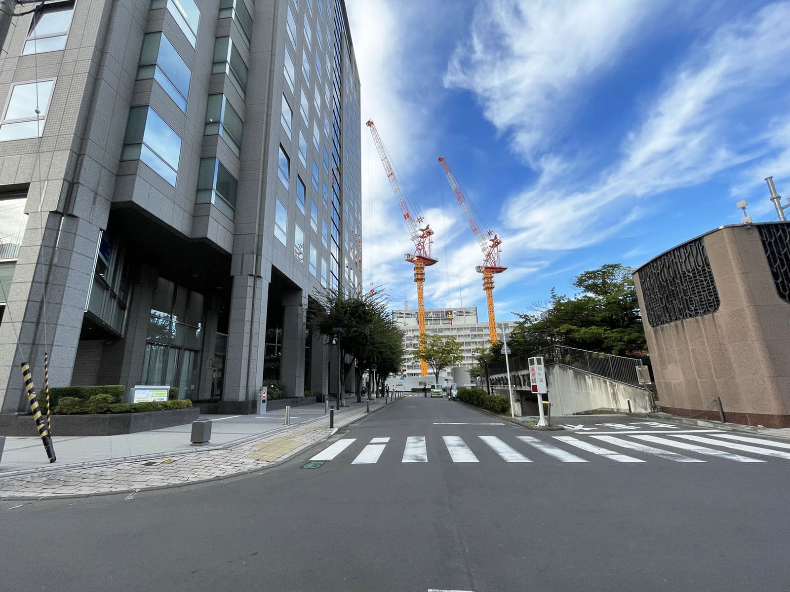 仙台パークビル前面の通り