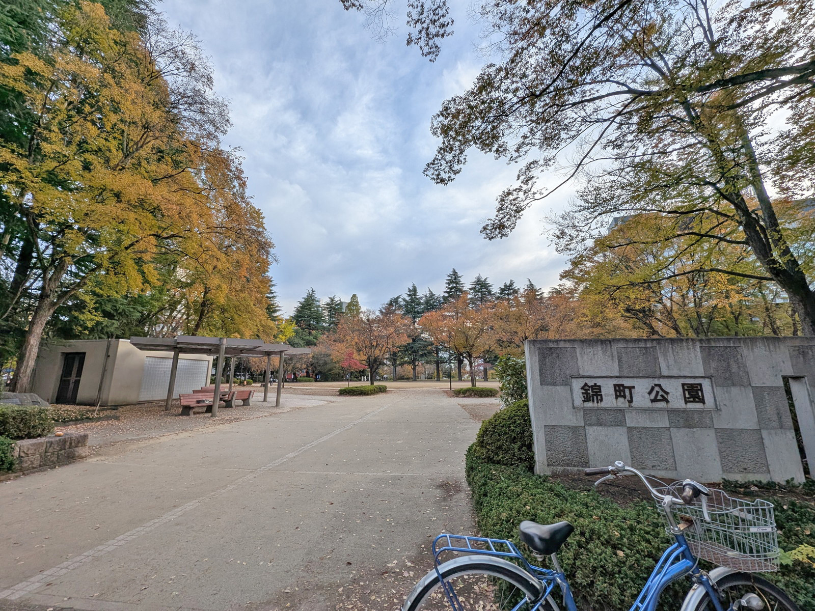 徒歩圏内の錦町公園