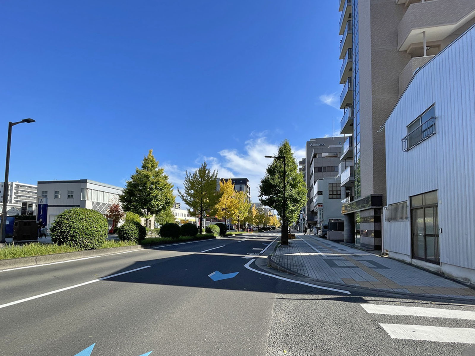 第6銅谷ビル前面の北四番丁通り