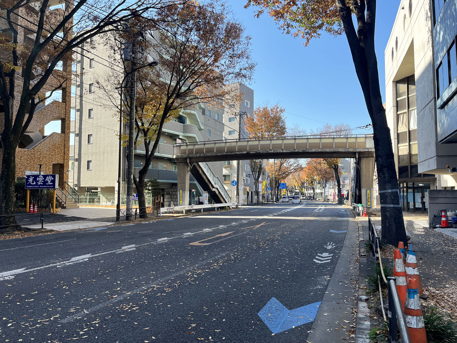世田谷NTKビル前面の甲州街道