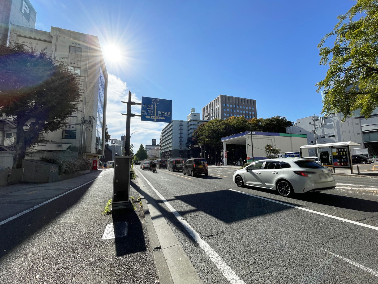 ヒルトップ晩翠前面の通り