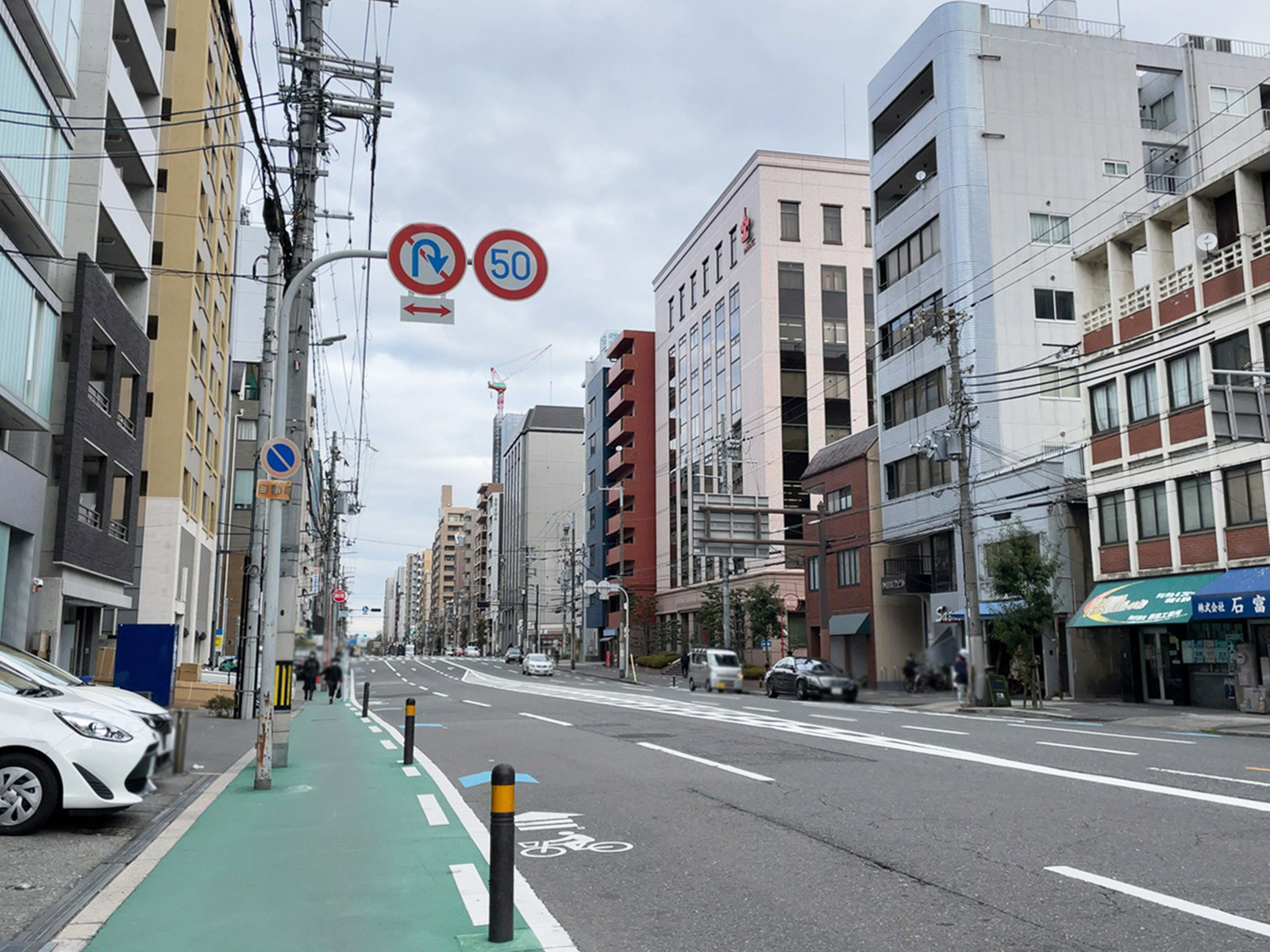 柴田第一ビル前面の通り