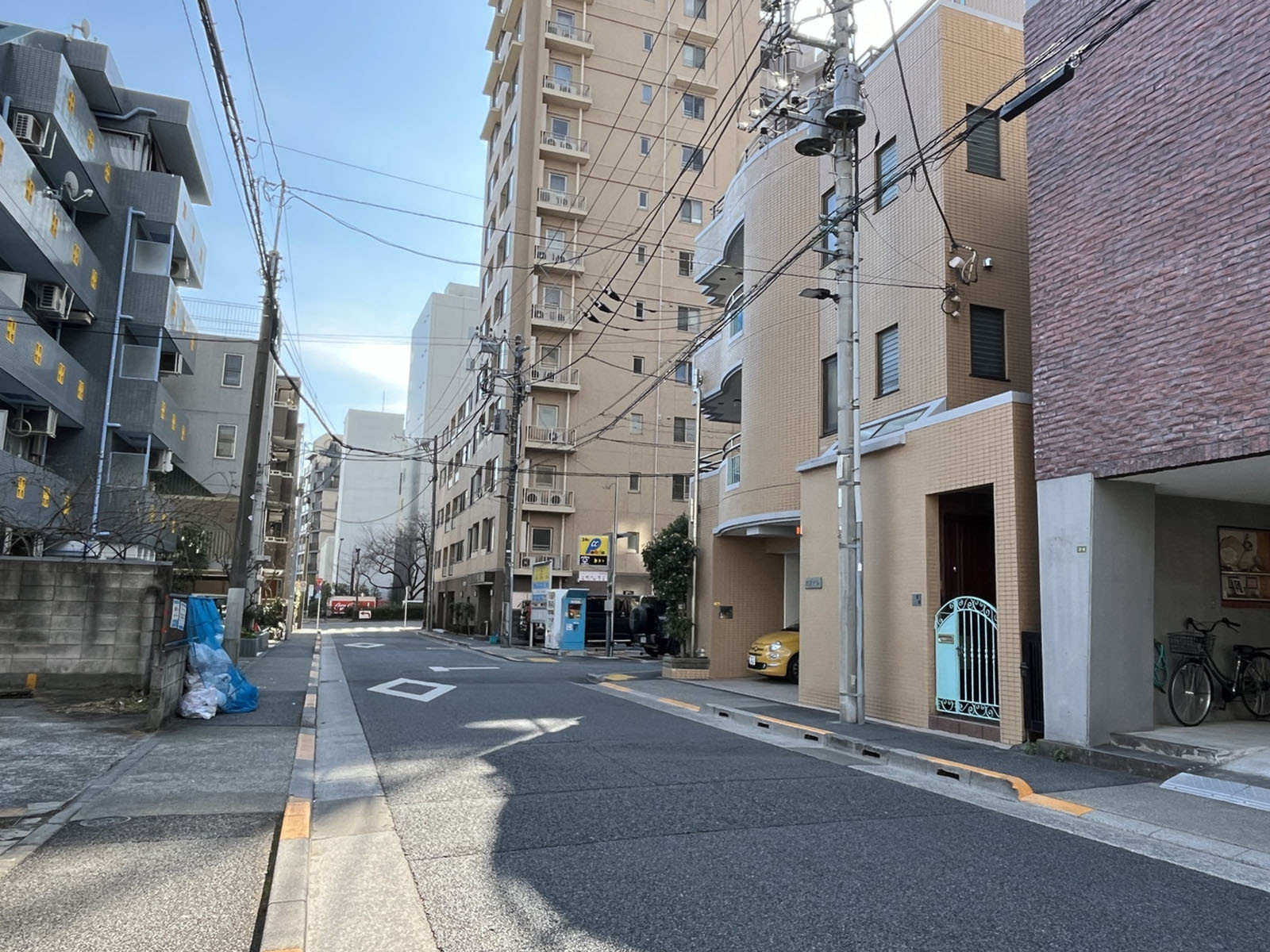 小石川さくらビル前面の通り
