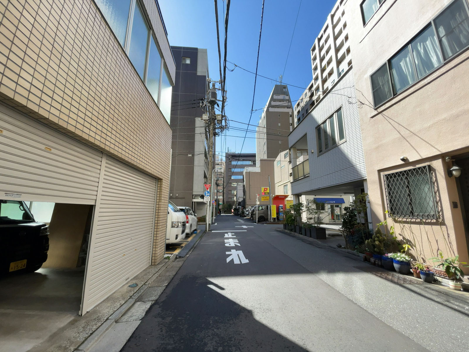宮坂ビル前面の通り