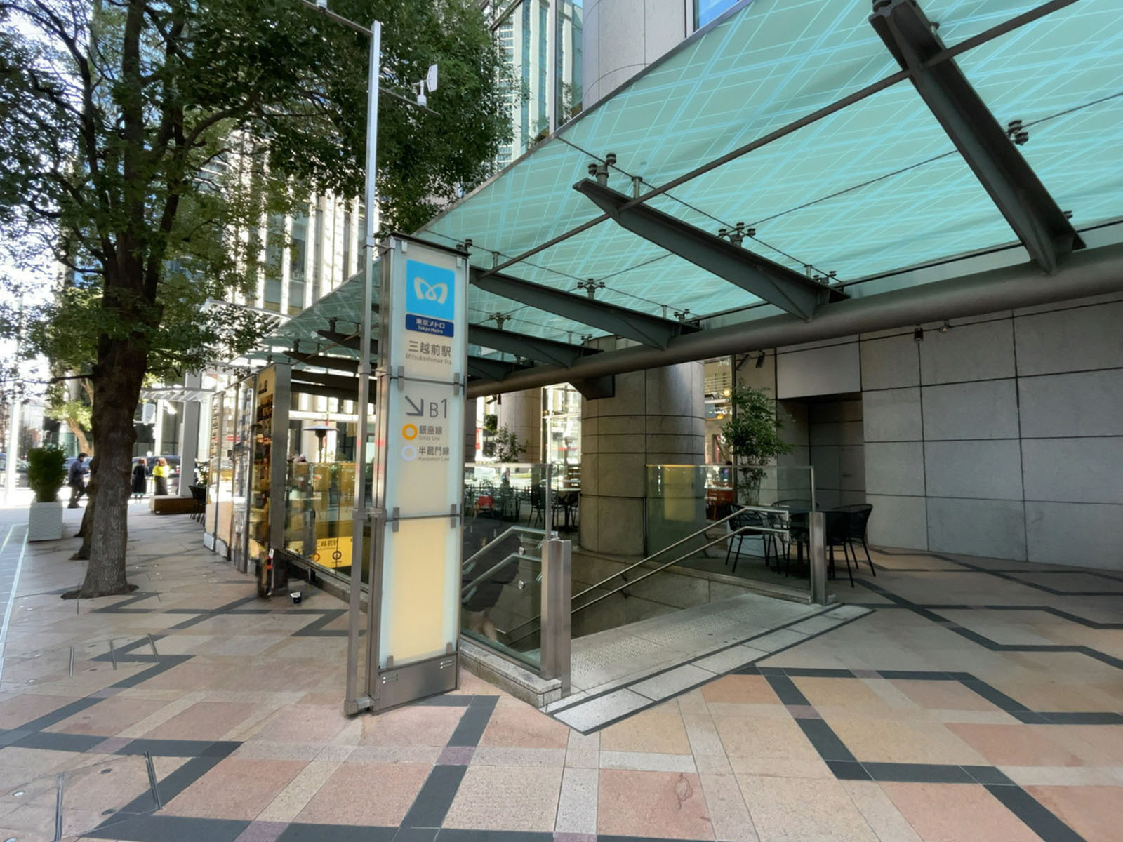 直結の「三越前駅」