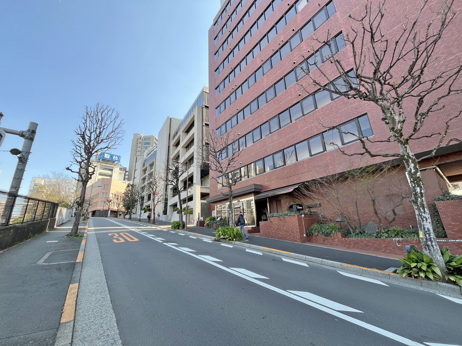 さいかち坂ビル前面通り