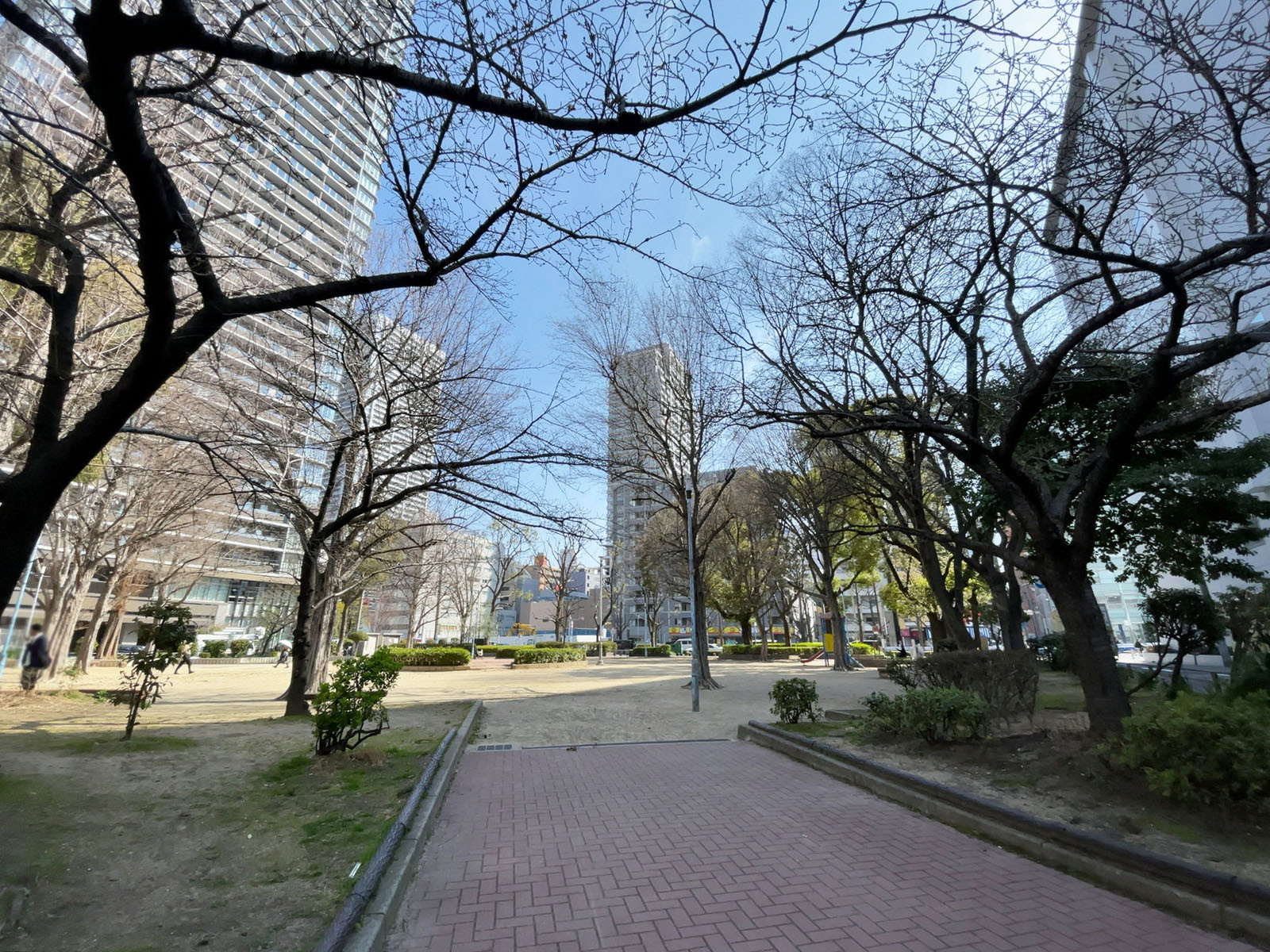 向かいにある新町南公園