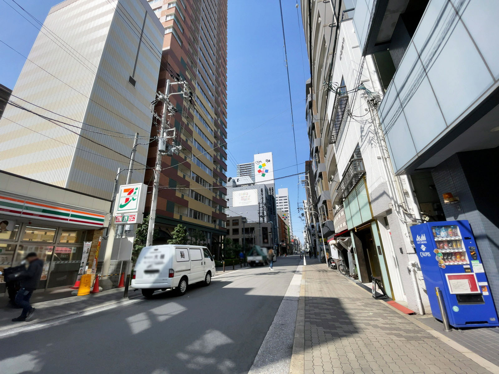 (仮)リードシー四ツ橋ビル前面の新町通り