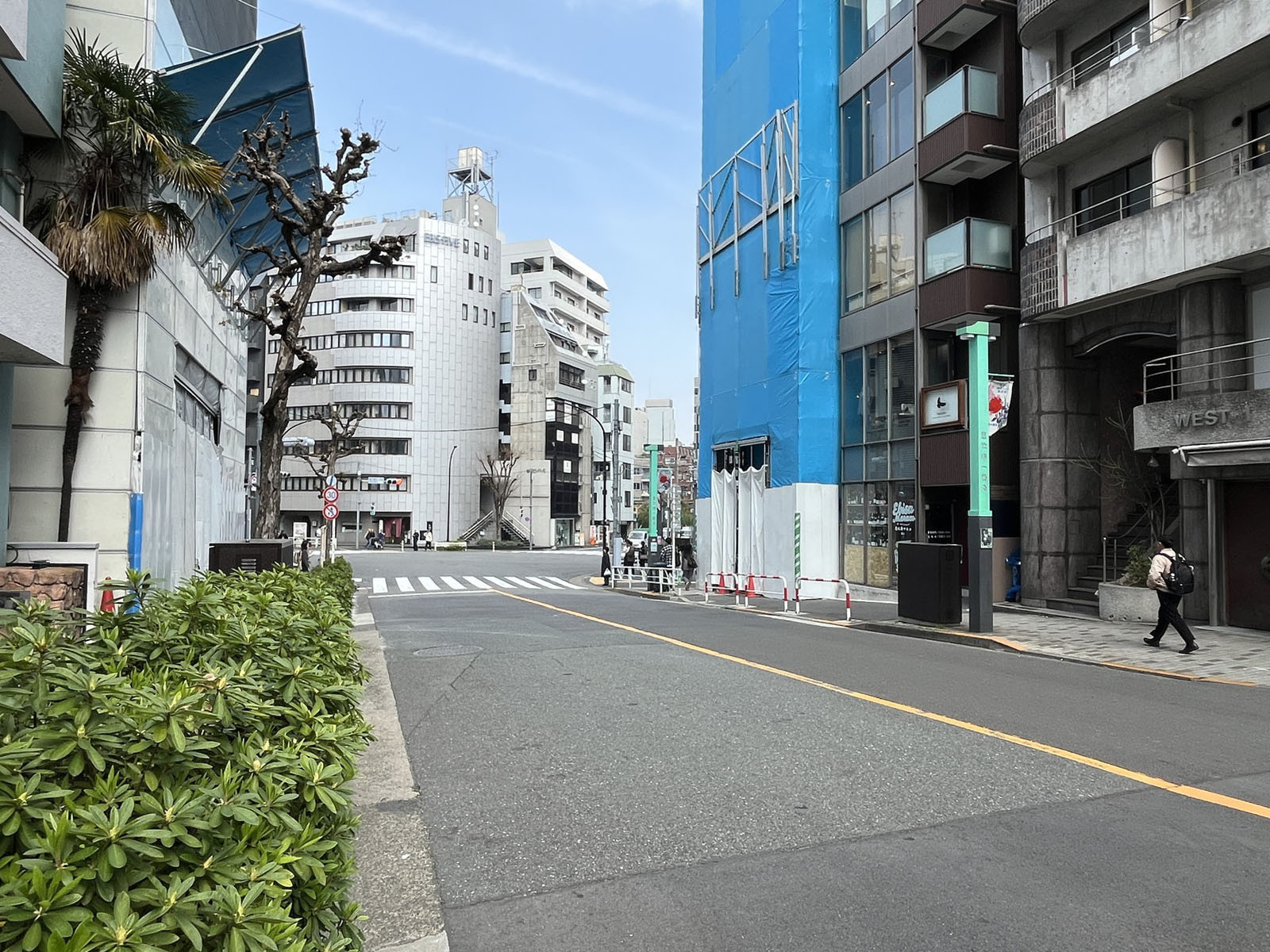 恵比寿フラワーマンション前面の通り