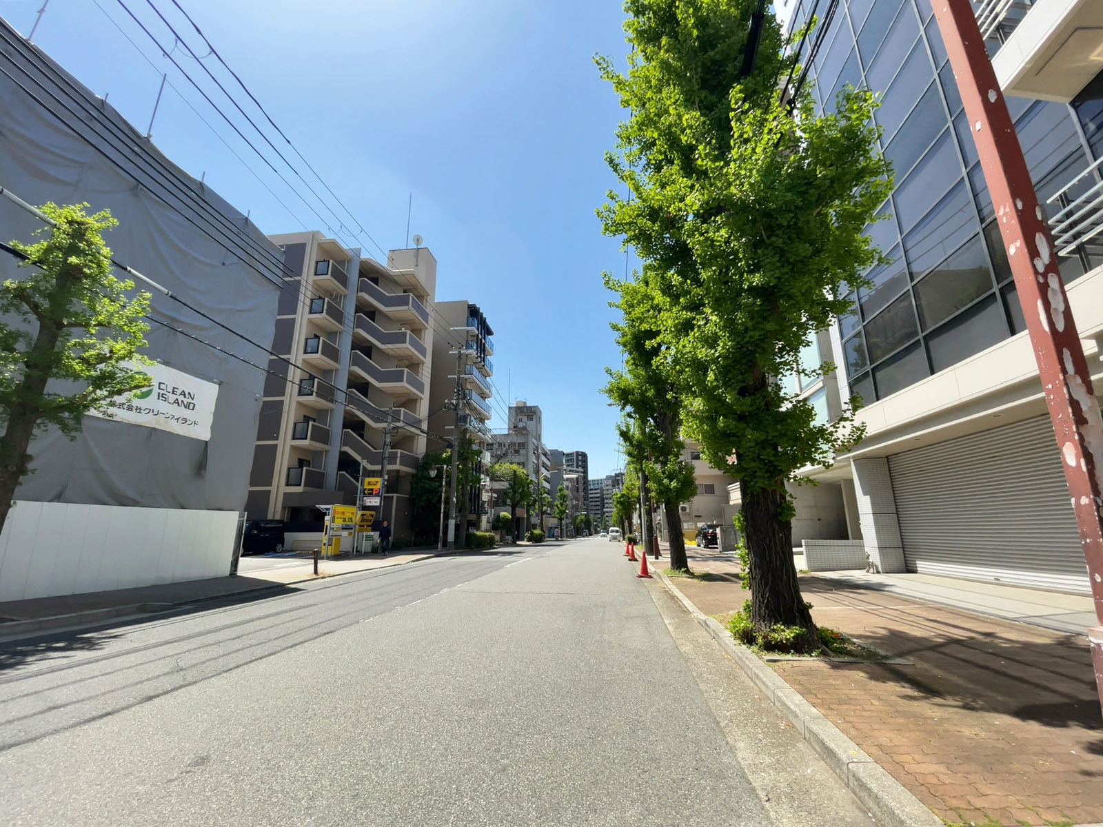 生田町ビル前面の通り