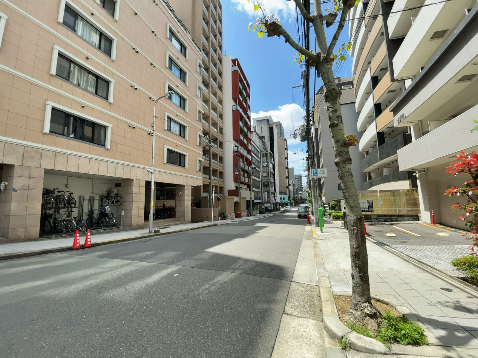 内平野中央ビル前面の通り