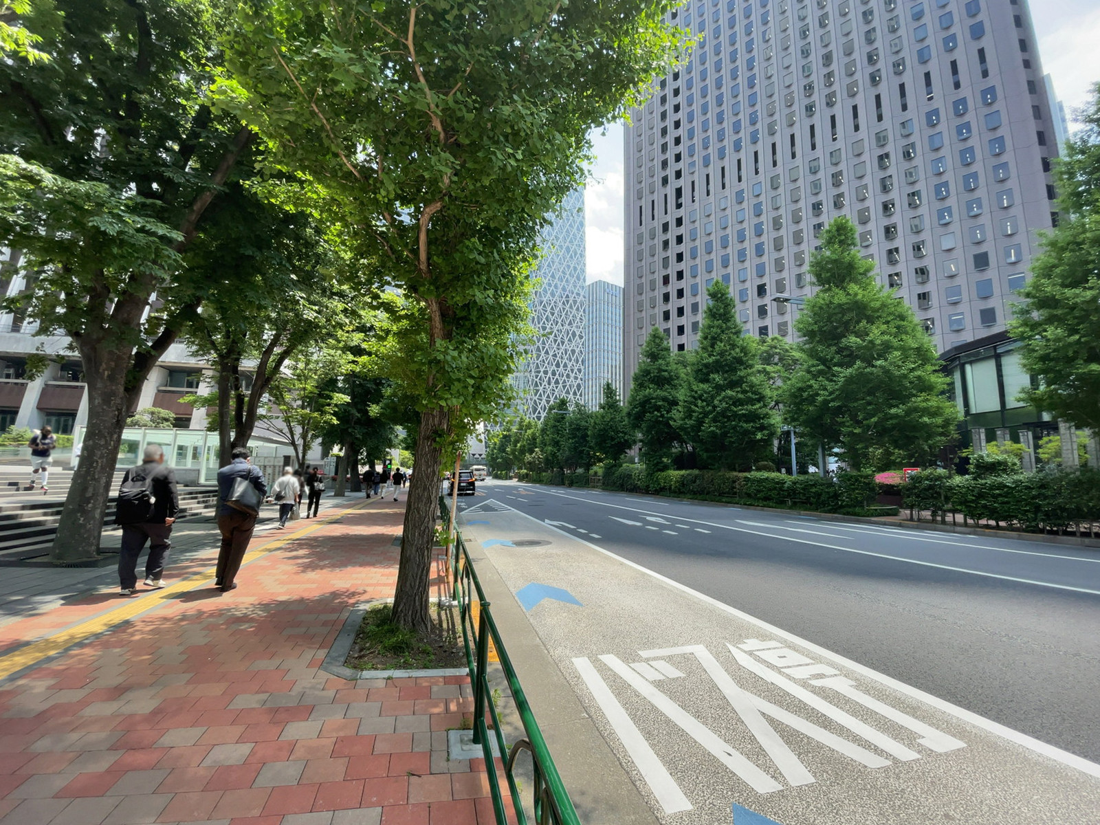 新宿野村ビル前面の通り