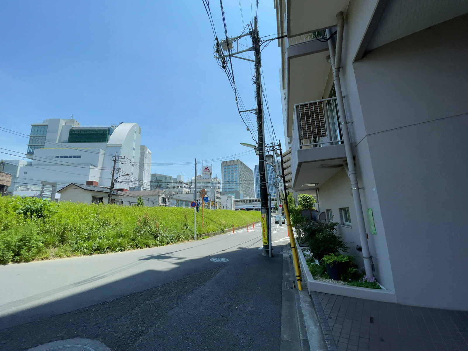 二子玉川宝ロイアルハイツ前面の通り