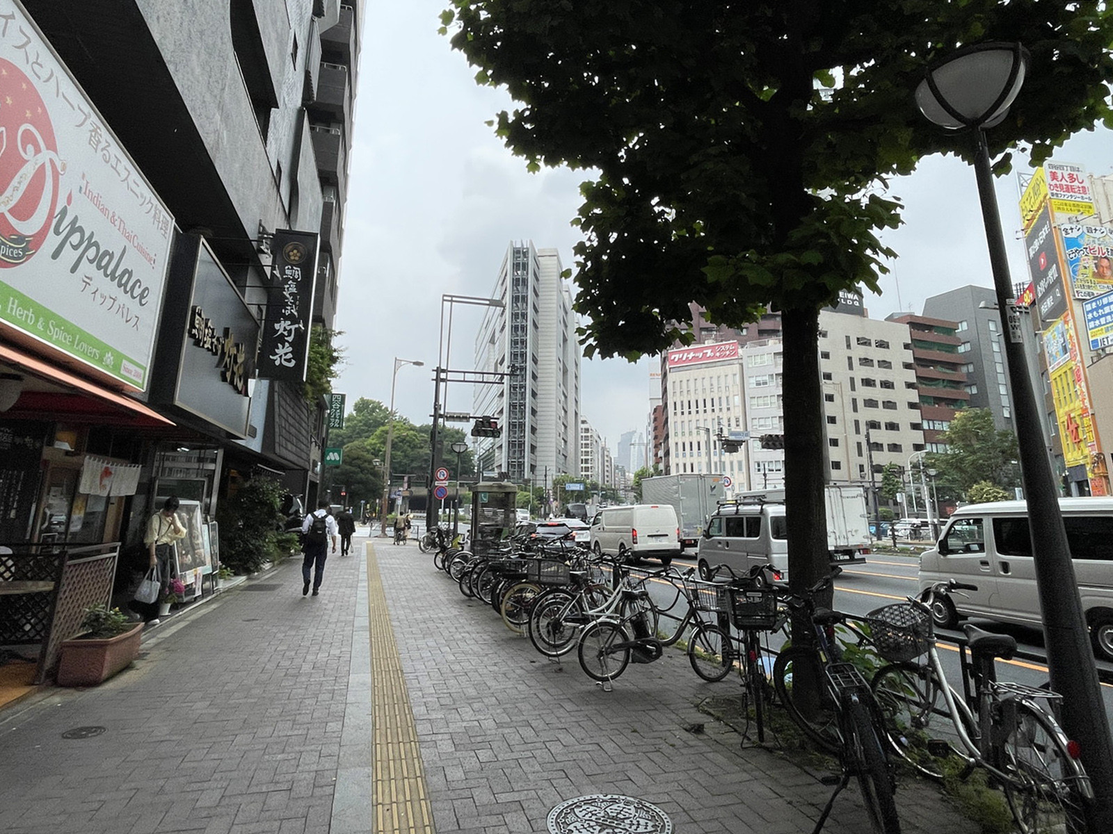 白川ビル前面の新宿通り