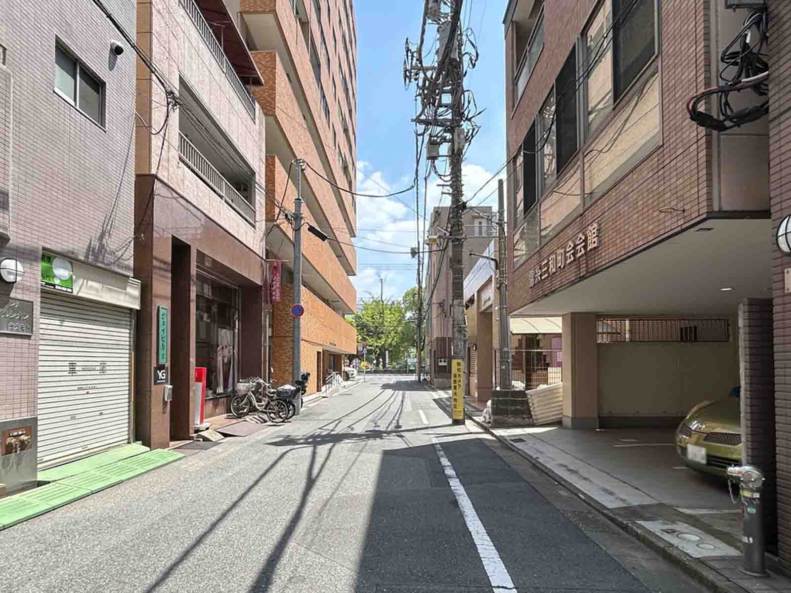 オンダ錦糸ビル前面の通り