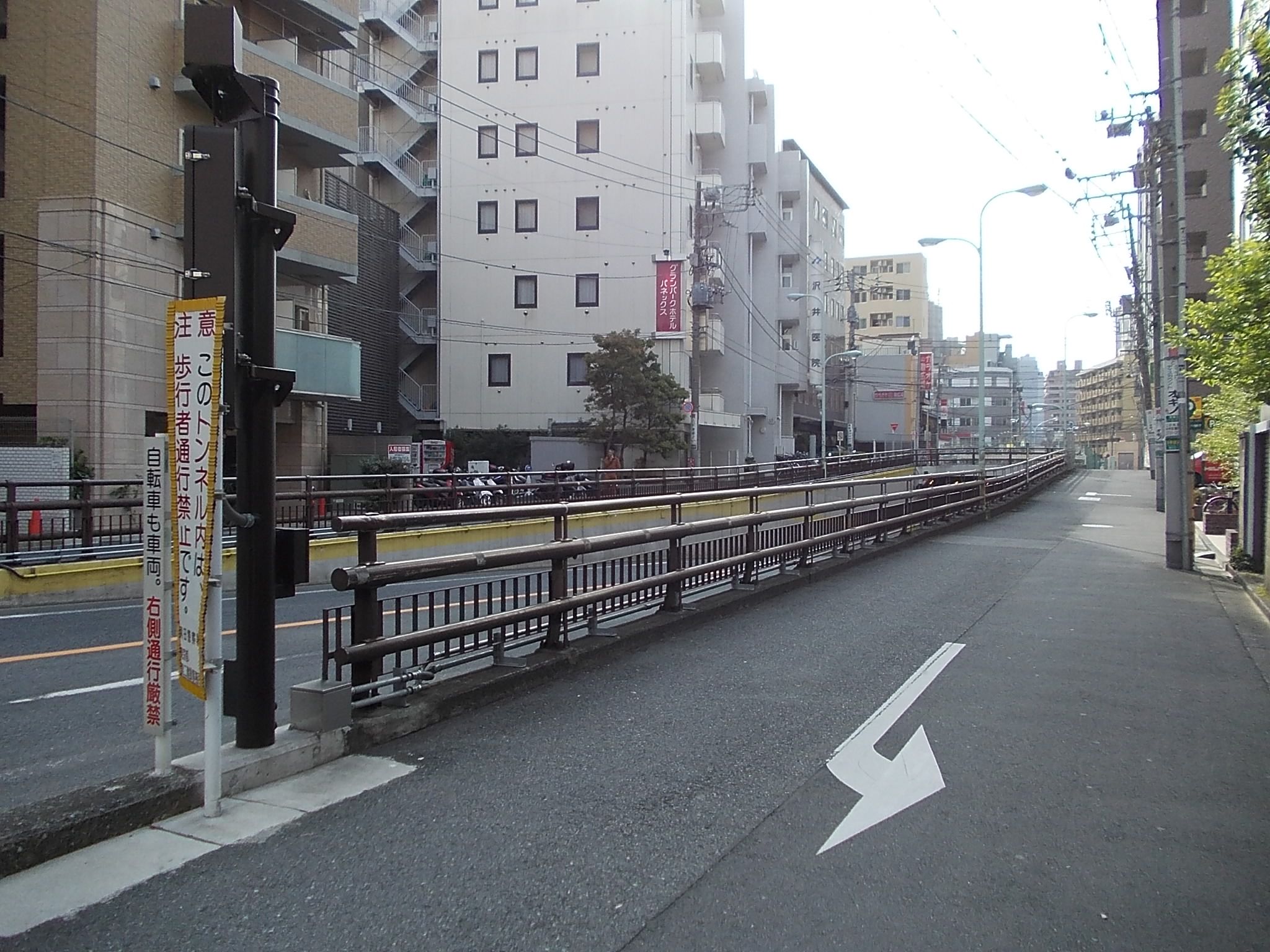 開放感のある通り
