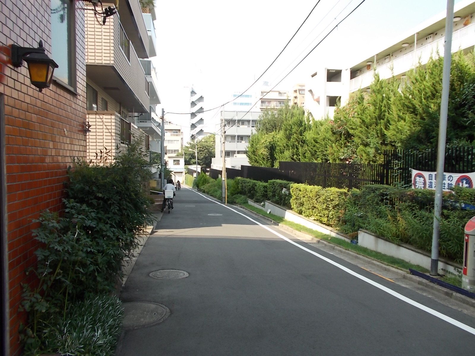 中江ハイツ前面の通り