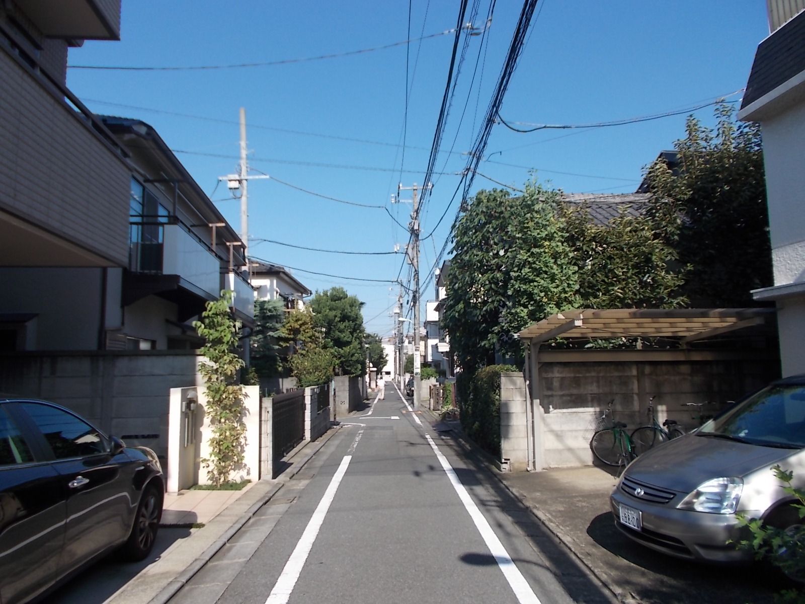 ビル前面の通り