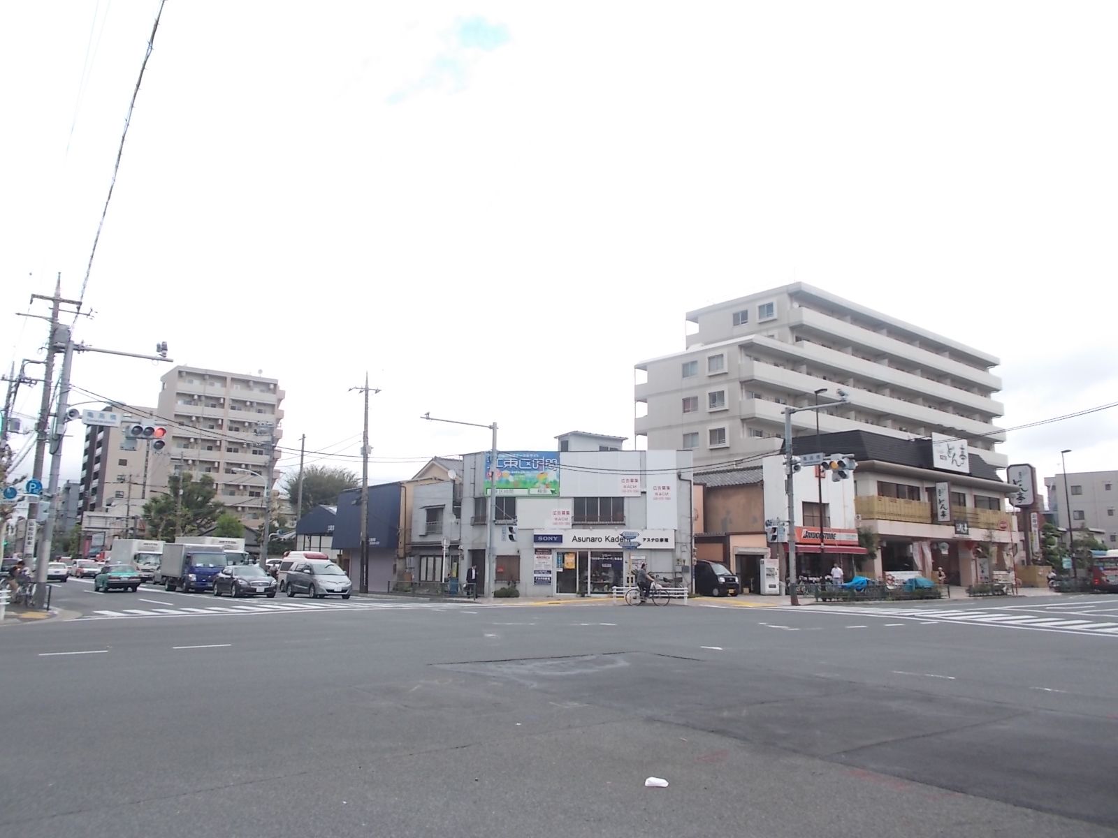 朝日生命砂町ビル前面の通り