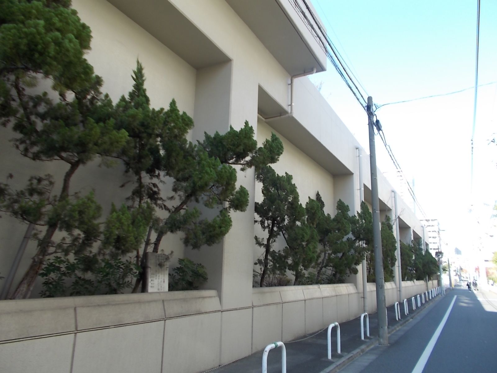 ビル付近の閑静な通り