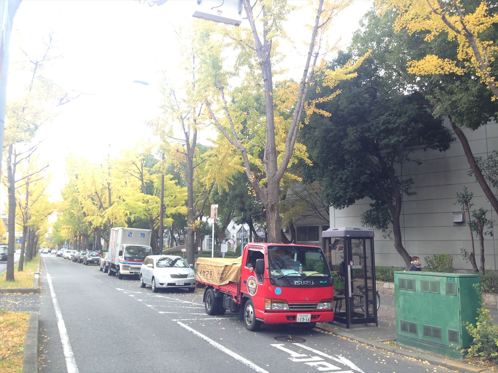 前面の道路