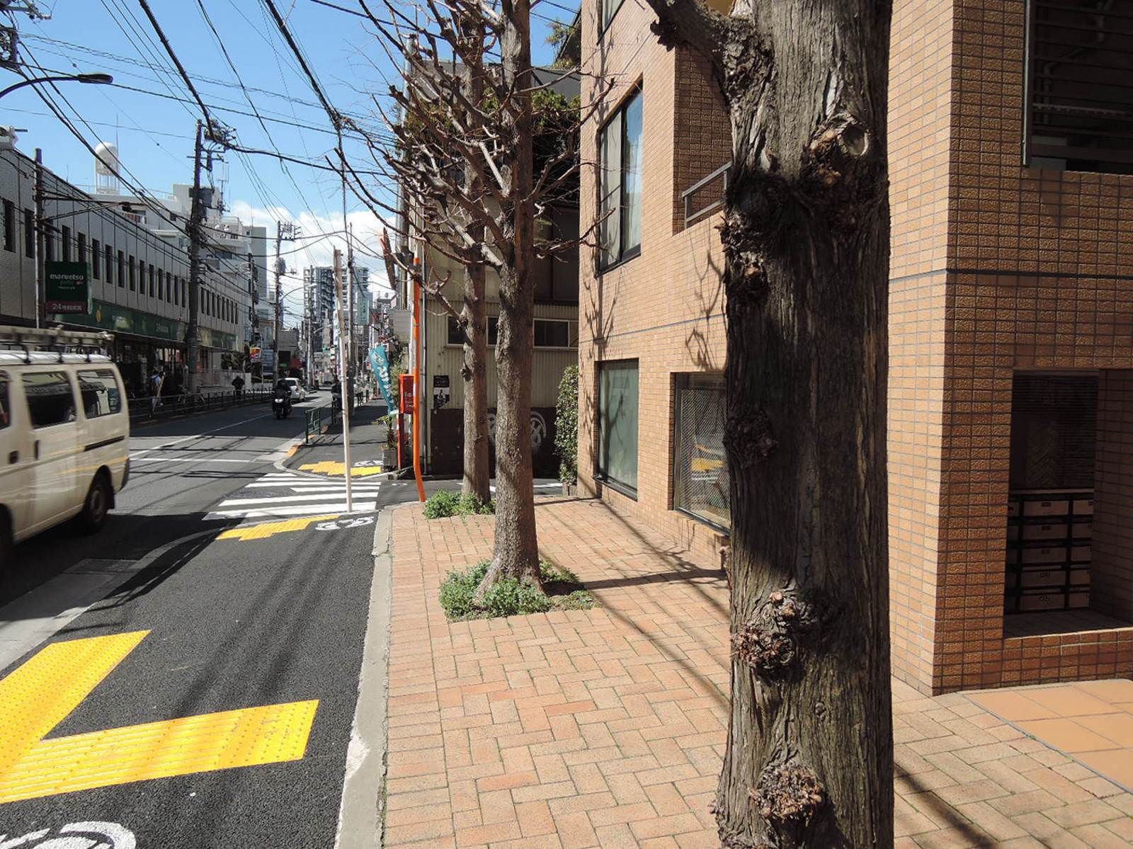 プライマリービル前面の歩道