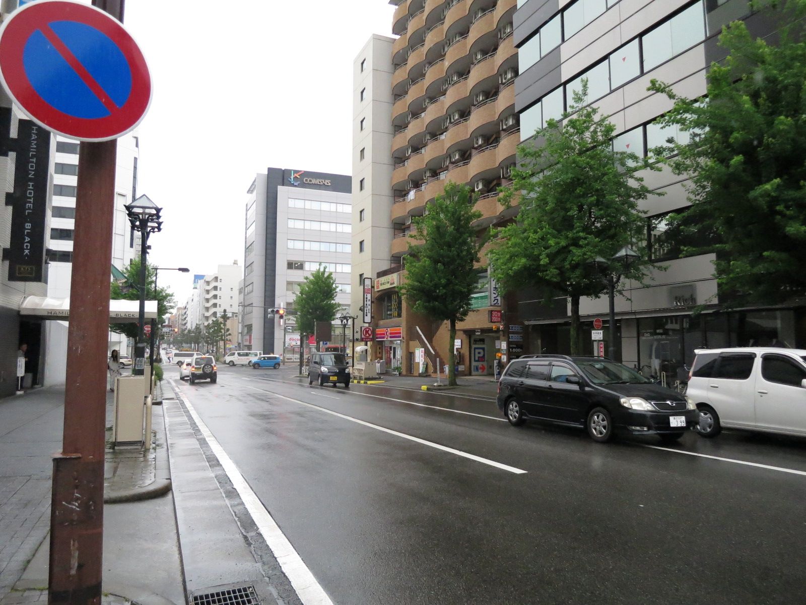 コスモス21ビル前面の三蔵通
