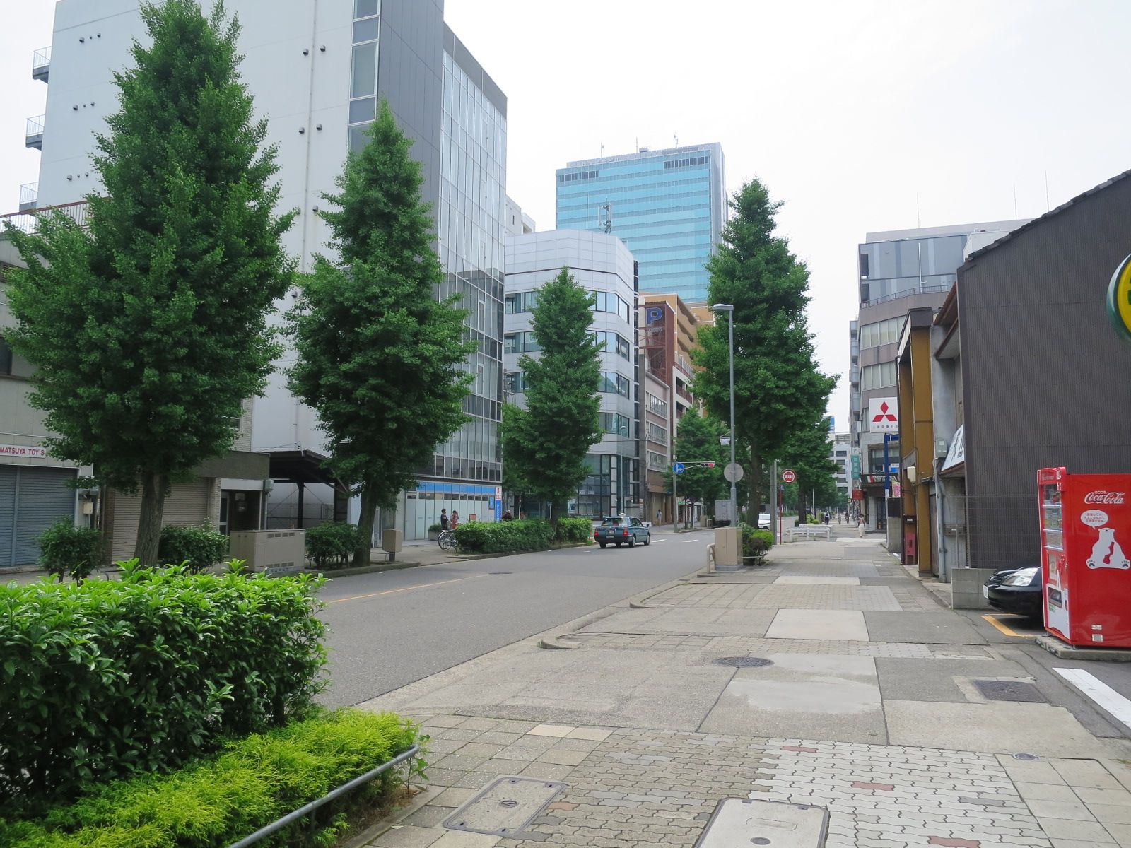緑が点在するエリア