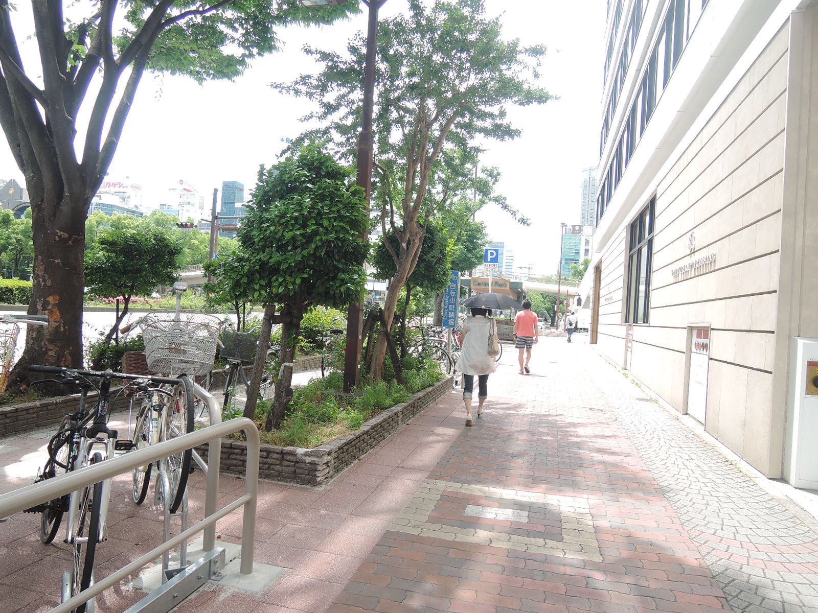 植栽ゆたかな歩道
