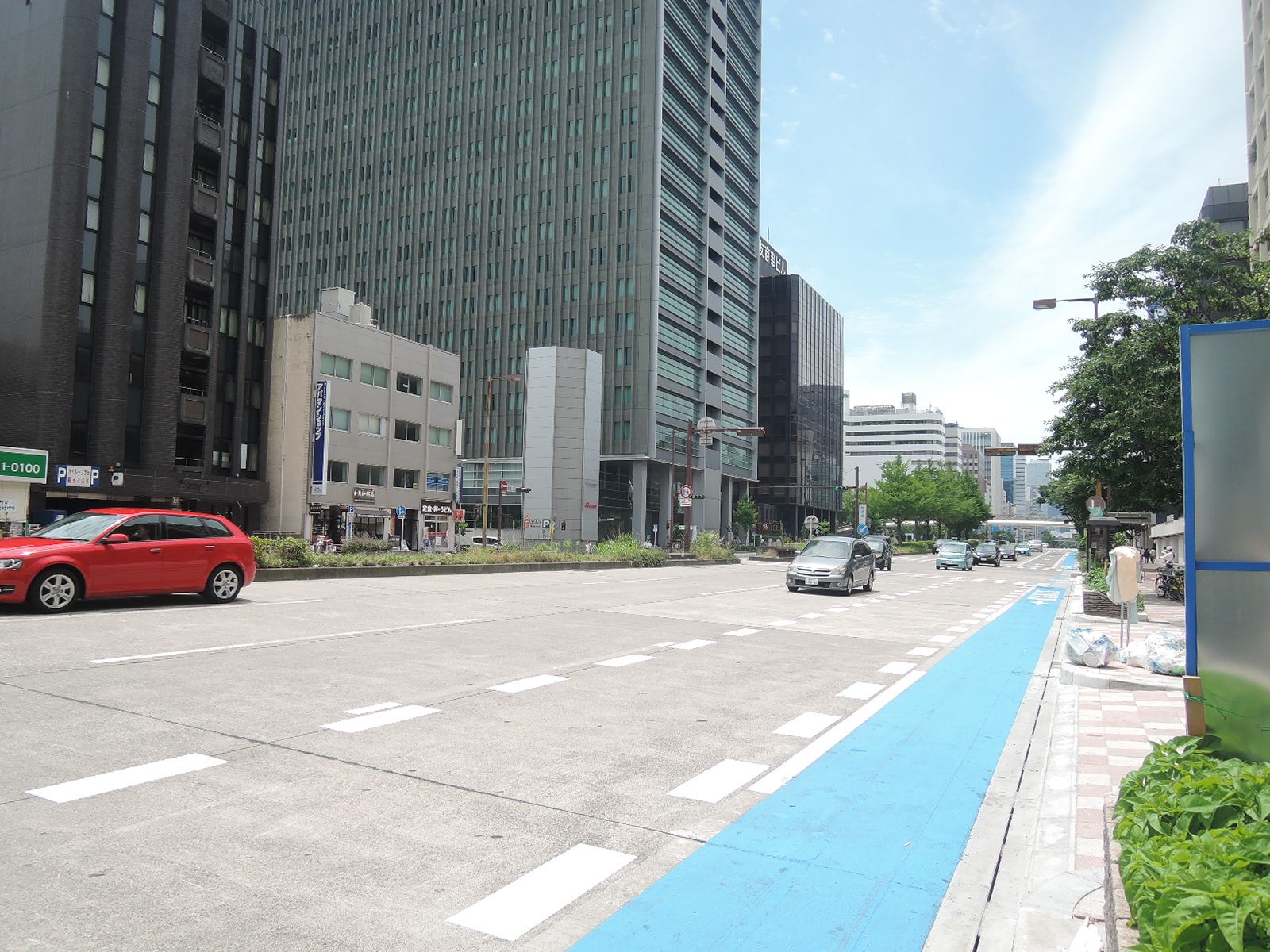 交通量が多い大通りの様子