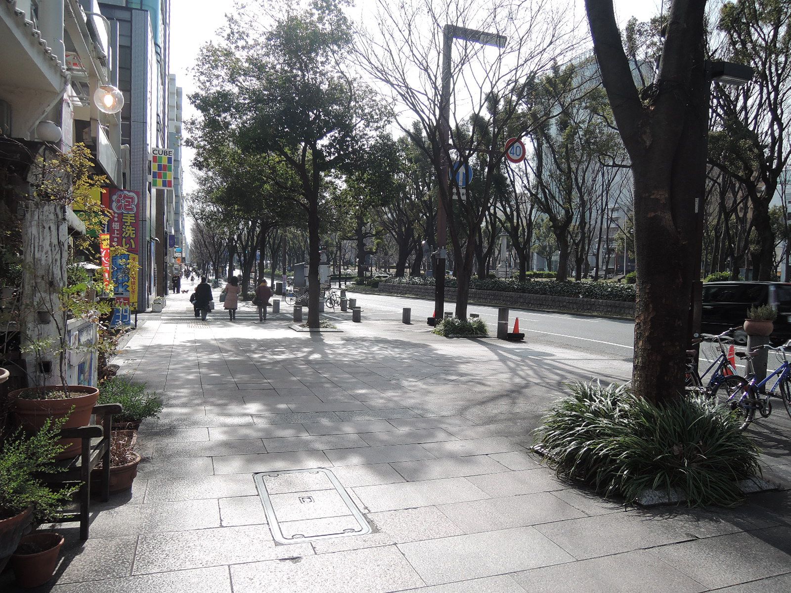 広々とした歩道