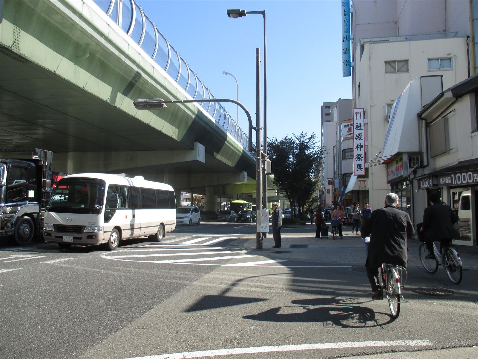 オフィスビル前面の千日前通