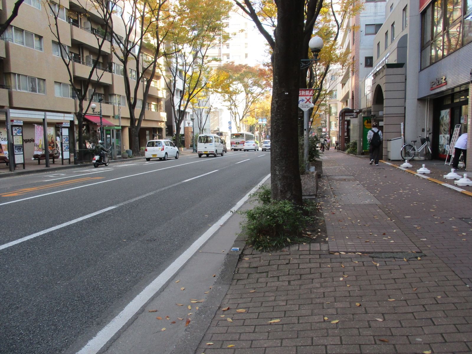 Girasole赤坂前面の歩道