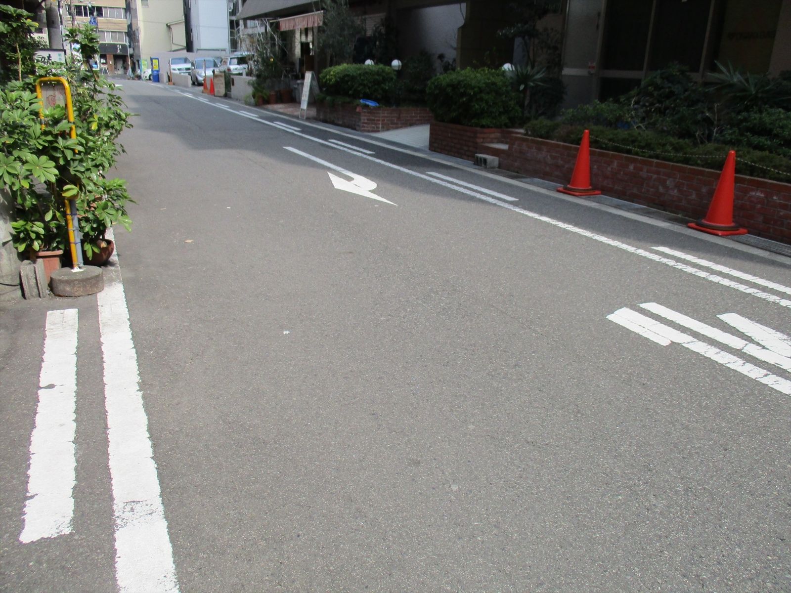 昭和ビル前面の通り