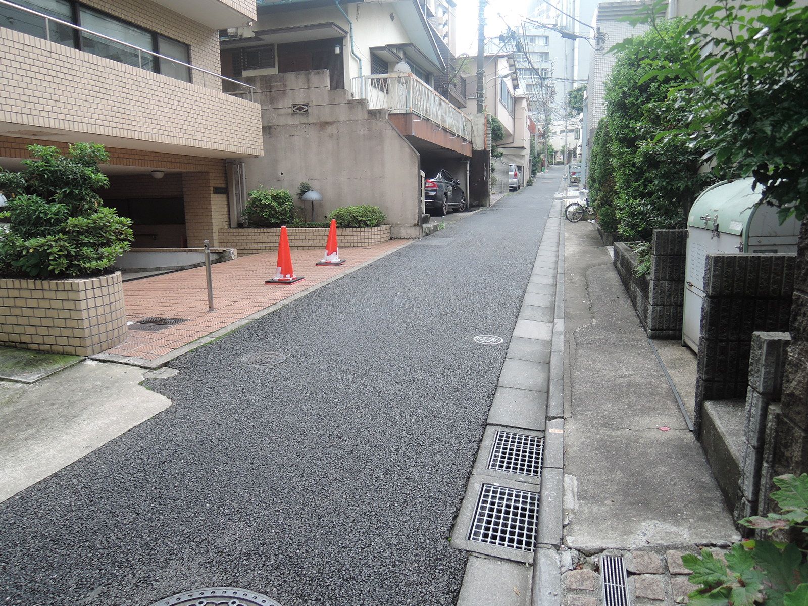 前面の道路