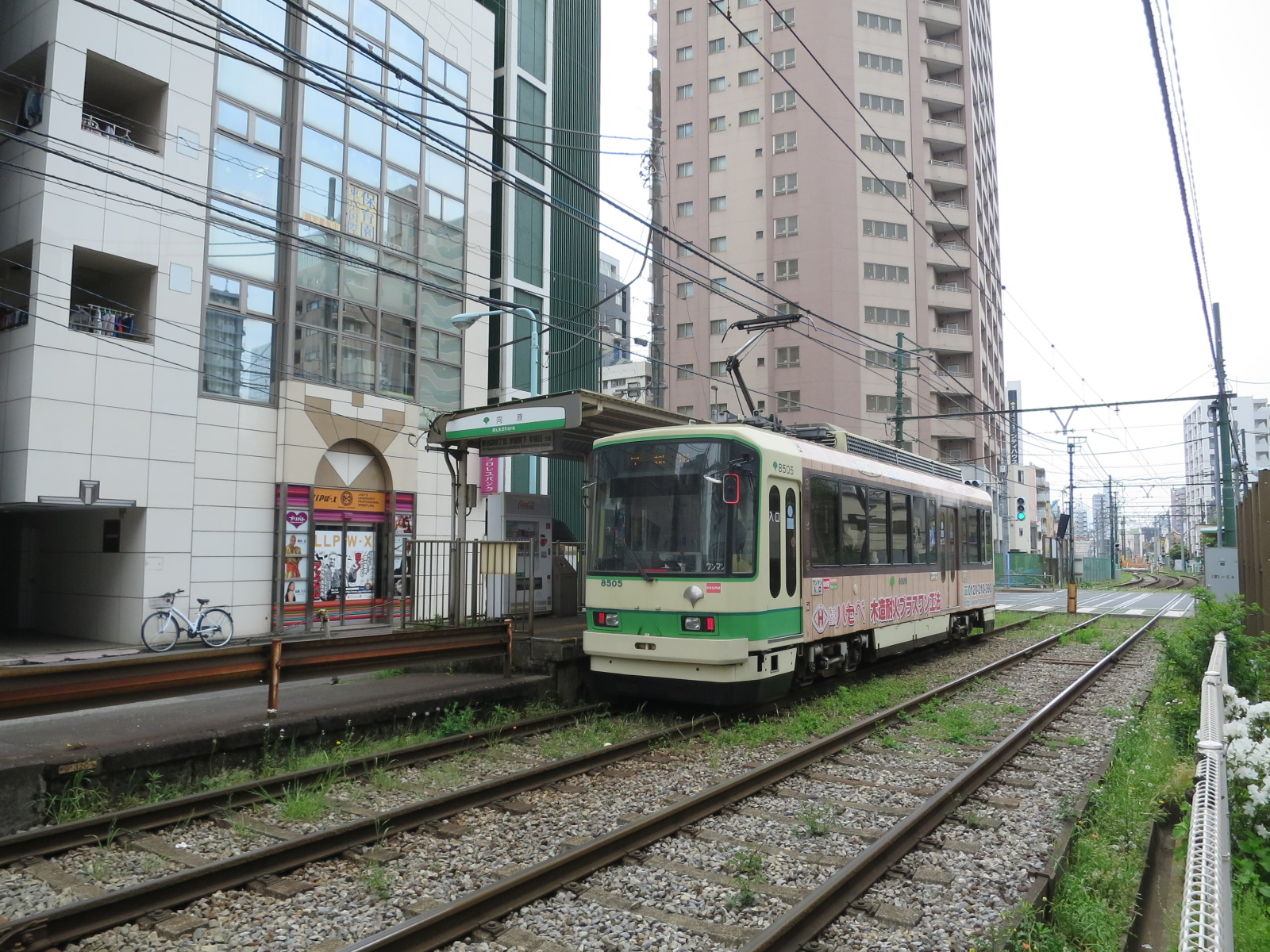 オフィス前には都電荒川線が通る