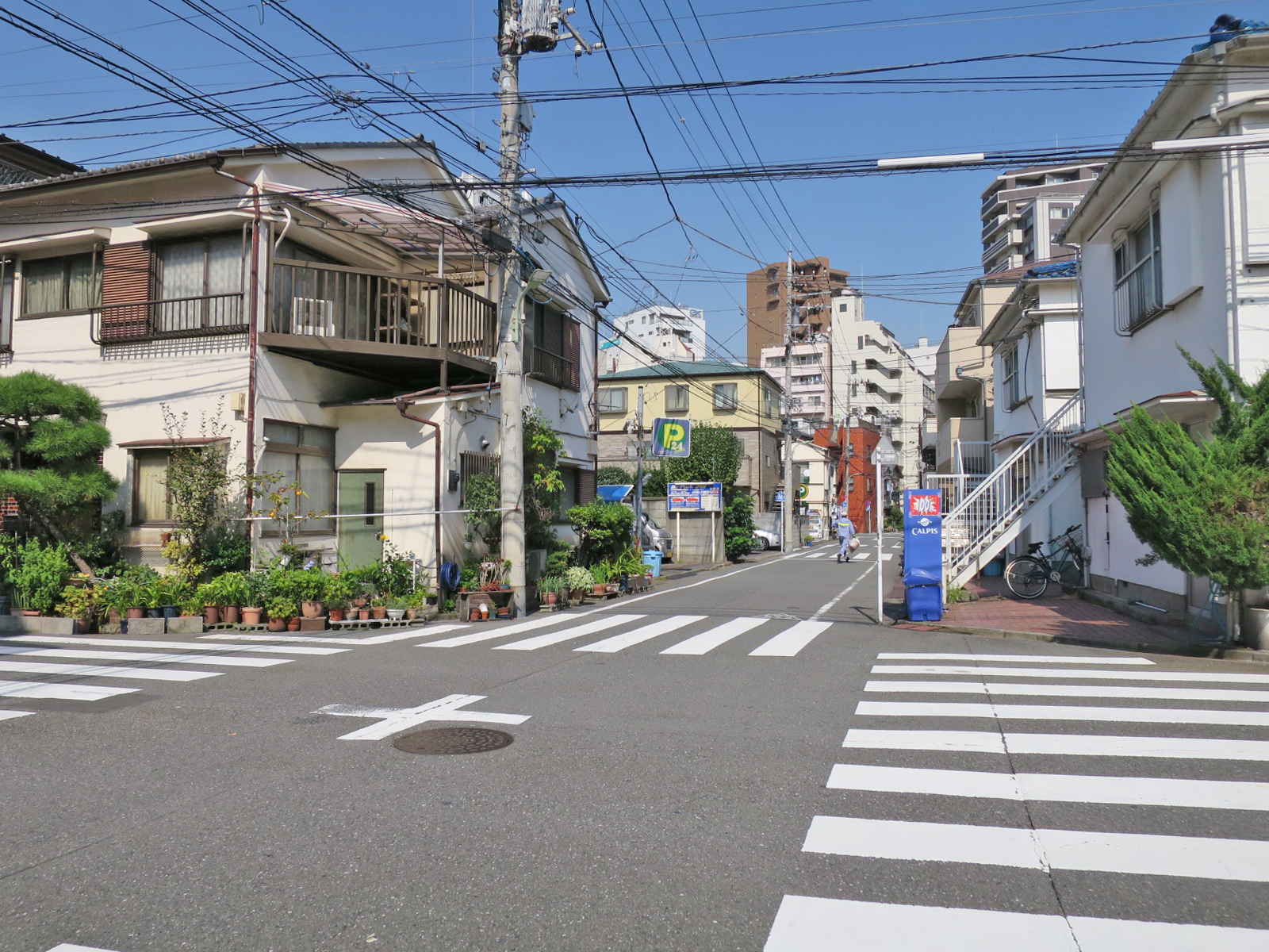 オフィスビル前面の通り
