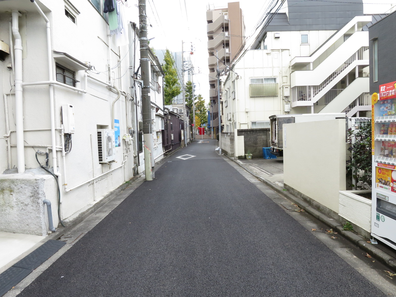 笹塚3丁目ビル前面の通り